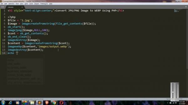 Convert JPG/PNG Image to WEBP Using PHP