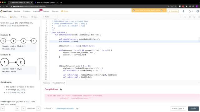 Palindrome Linked List - LeetCode Completionist - EP2 смотреть онлайн