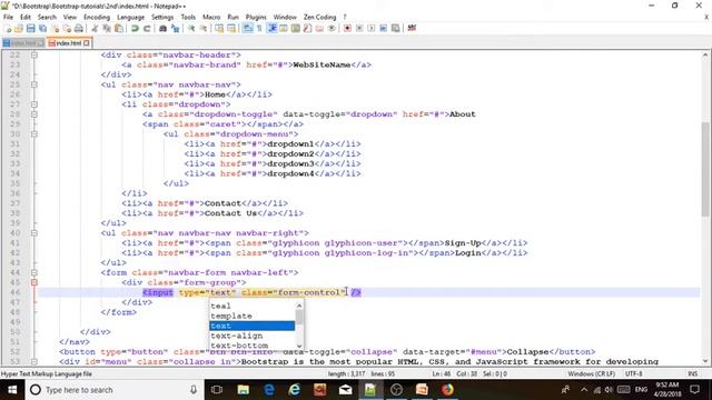 Bootstrap Basic Tutorial (Bangla)- Part 8- BS Navigation Bar-navbar (button-form -fixed) смотреть онлайн