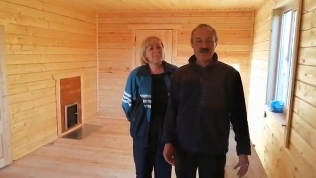 Отзыв о строительстве бани 6 × 8 м, 42 м² фирмой Строй-Дачник53.рф смотреть онлайн