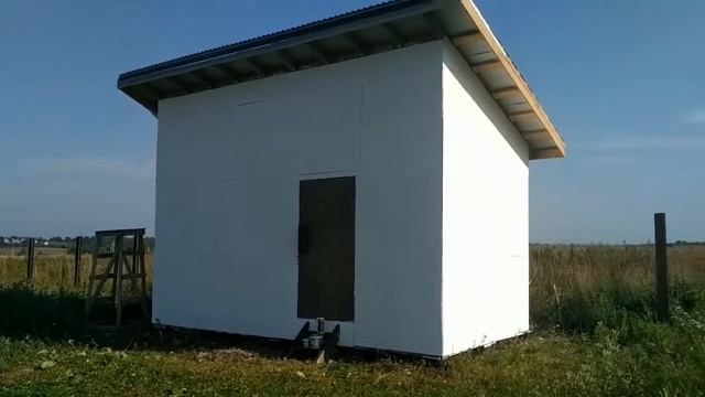 Покраска фасада из ОСБ. Каркасный дачный дом. смотреть онлайн