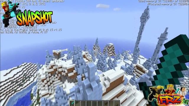 Minecraft 1.7 Ice Spikes Plains Biome! Amazing! смотреть онлайн