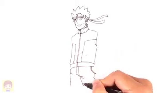 Как нарисовать Наруто .How to draw Naruto. смотреть онлайн