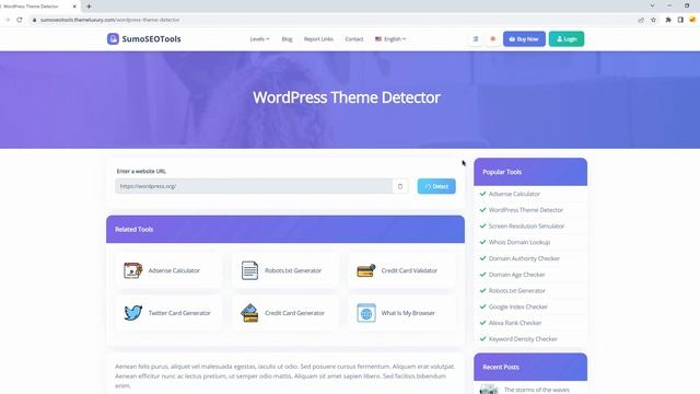 WordPress Theme Detector | SumoSEOTools смотреть онлайн
