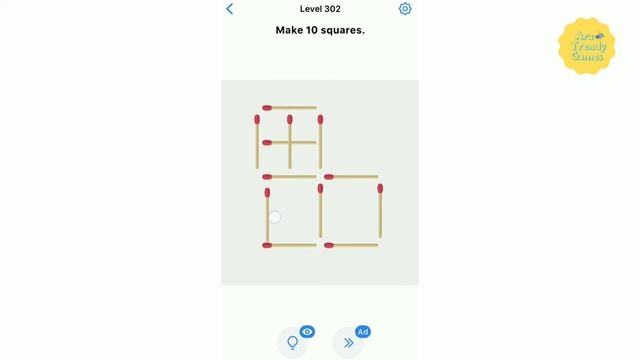 EASY GAME BRAIN TEST LEVEL 302 - MAKE 10 SQUARES смотреть онлайн