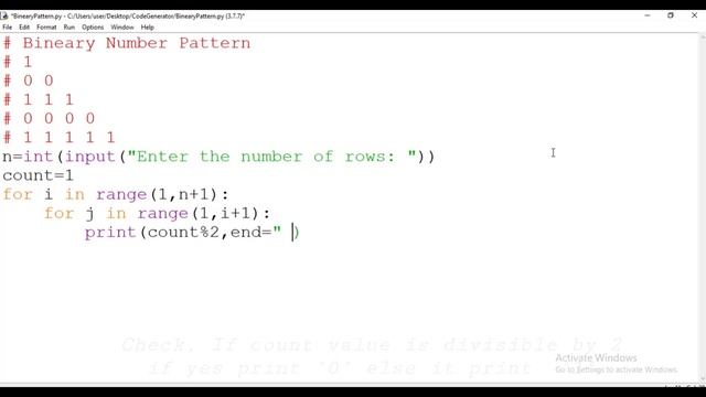 Binary Pattern Programs in python | Python for Beginners | Code Generator | CG. смотреть онлайн