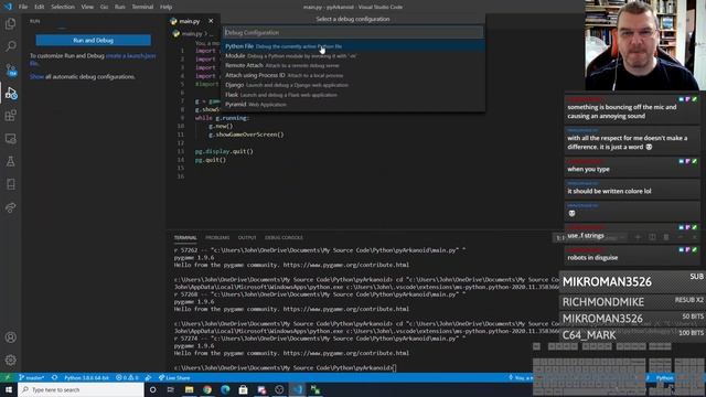 Twitch S1-Ep26 - 02 - pyAnkanoid Game Development in PyGame : Adding Graphics (PyGame) смотреть онлайн