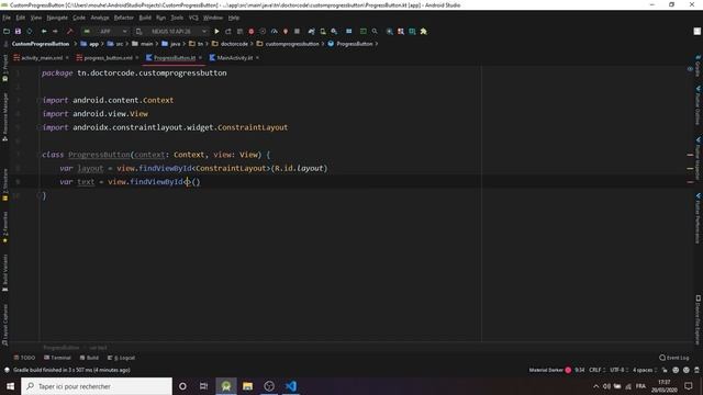 How to Make A custom Progress Button In Android Studio and Kotlin смотреть онлайн