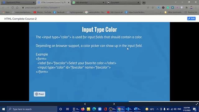 HTML input type date | date in HTML | Calendar in html | HTML input type color смотреть онлайн
