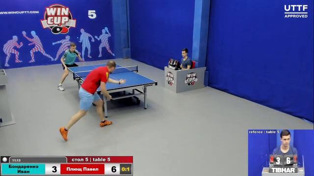 16:30 Бондаренко Иван 0-3 Плющ Павел  Cтол 5 ЮГ-3 22.04.21