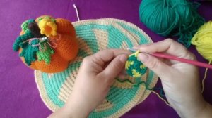 Чехол сидушка на стул крючком