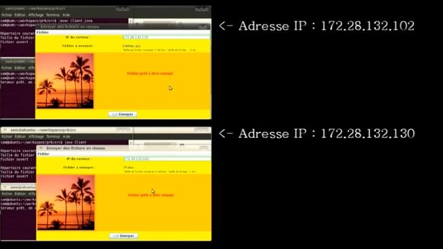 envoyer fichiers Nivose UDP Java смотреть онлайн