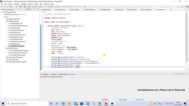 Java variables and data types | Declare variable in java and assign value смотреть онлайн