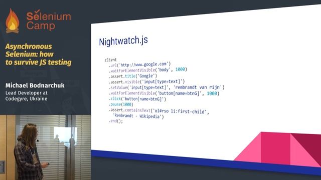 Asynchronous Selenium: how to survive JS testing (Michael Bodnarchuk, Ukraine) смотреть онлайн