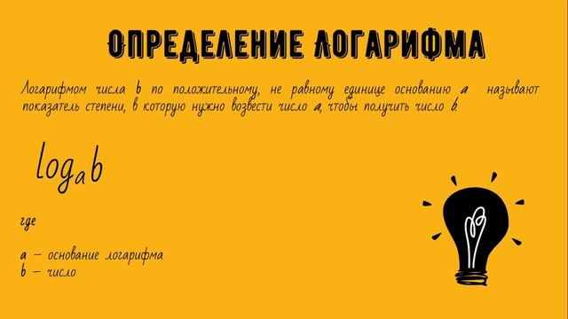 Логарифм числа. Основное логарифмическое тождество. смотреть онлайн