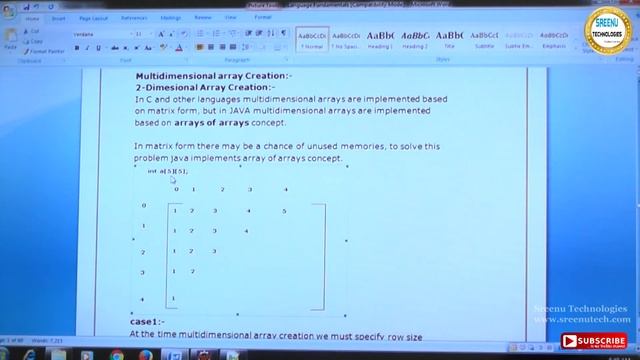 Language Fundamentals part-5 | Arrays in JAVA by Sreenivasulu | sreenu technlogies !!! смотреть онлайн