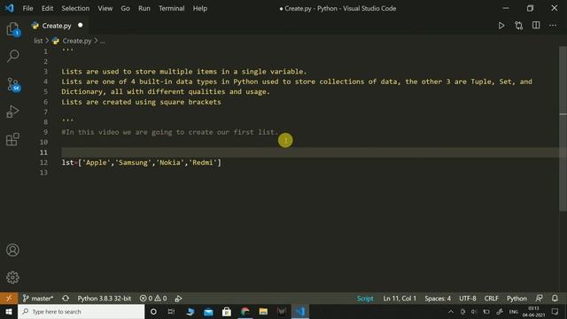 List - Create Or Define A list | Python | Coding смотреть онлайн
