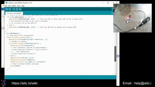 How to send Data of Obstacle Sensor on MQTT Server using Node MCU Board смотреть онлайн