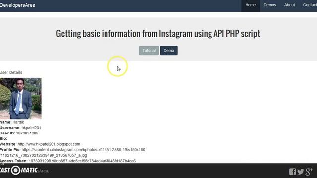 Demo to show login using Instagram API php смотреть онлайн