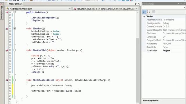 C# DataGridView Agregar, Modificar y eliminar registros. смотреть онлайн