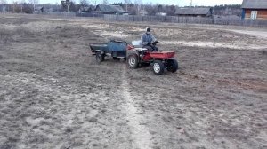 Минитрактор из мотоблока мтз 05 (09) буксует !