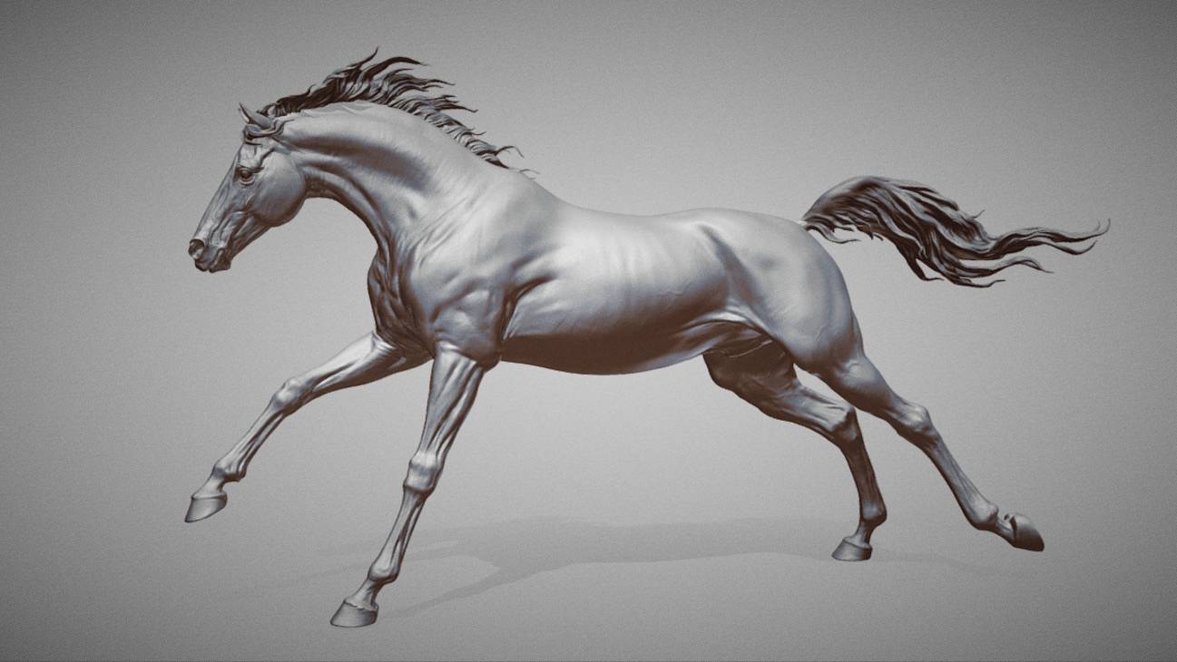 Running Horse | 3D Sculpting от BreathTime