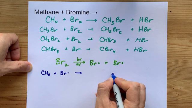 Methane + Bromine = ?? (CH4+Br2) смотреть онлайн