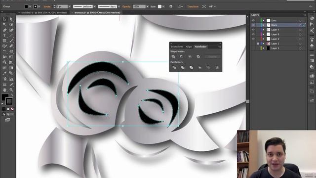 How to cut holes in shapes | Adobe Illustrator смотреть онлайн