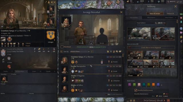 Crusader Kings III - Playthrough - Matilda 1066 - E44 - 27.11.1203 to 07.12.1207 смотреть онлайн