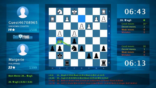 Chess Game Analysis: Guest46708965 - Margerie, 0-1 (By ChessFriends.com) смотреть онлайн
