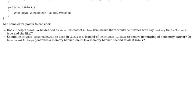 Code Review: Lock Using "Interlocked" vs lock Statement ("Monitor") (2 Solutions!!) смотреть онлайн