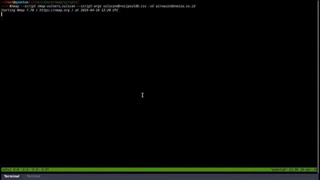 nmap script advanced "vulner and vulscan" on AirNav смотреть онлайн