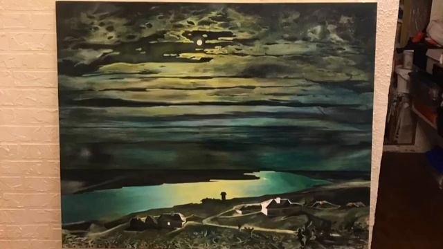 Мастер-класс по написанию репродукции картины Куинджи "Лунная ночь на Днепре" смотреть онлайн