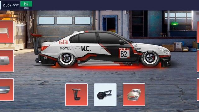 показываю настры N сток BMW M5E60 в DRAG RACING: УЛИЧНЫЕ ГОНКИ смотреть онлайн
