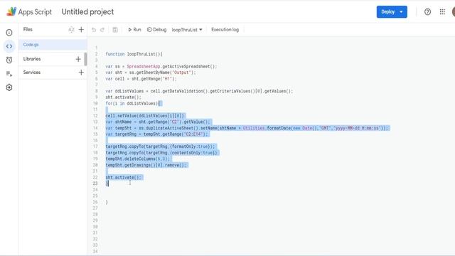 Google Apps Script Loop Through Dropdown List смотреть онлайн