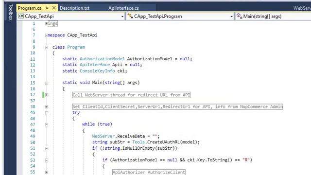 CApp_TestApi application for test the nopCommerce API смотреть онлайн