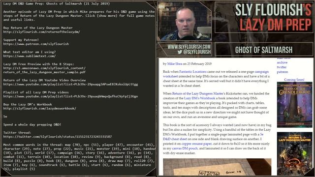 Lazy D&D Prep: Ghosts of Saltmarsh, Session Zero смотреть онлайн