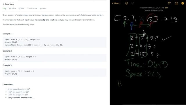 LeetCode 1: Two Sum Solution смотреть онлайн
