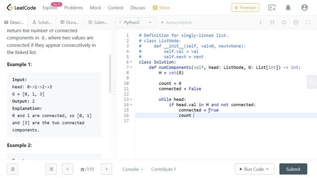 Google Coding Interview question #1 | Linked list Components | FAANG | Leetcode | Using python смотреть онлайн