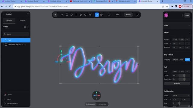 Animated 3D Text In Figma and Spline | Create Custom Font & Path Animation