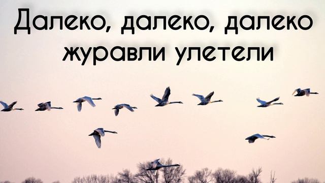Далеко далеко далеко журавли улетели Христианская песня