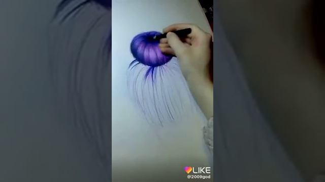 Как нарисовать волоси девочки ( очень красиво вышло) смотреть онлайн