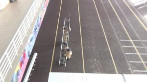 Установка выдвижной лестницы в окно 3-го этажа учебной башни без использованием АЦ