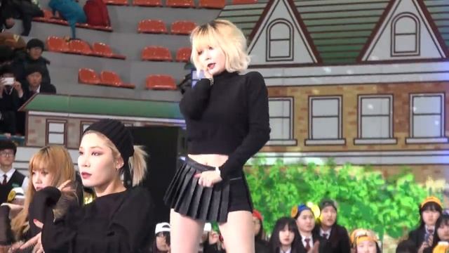 [FANCAM] 131217 Trouble Maker "NOW - 내일은없어" - Hyuna & Hyunseung(현아,현승) @ 도전골든벨 смотреть онлайн