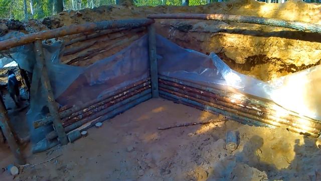 PROJECT ZUMLYANKA. Start. Проект землянка. С чего все начиналось.Закладывание бревен в стены. смотреть онлайн