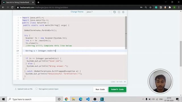 Java Int to String Hackerrank solution | Java Tutorial | CodeWithAbhi | смотреть онлайн