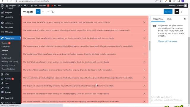 How to Fix Wordpress Widgets Error or WooCommerce Side Column Footer смотреть онлайн