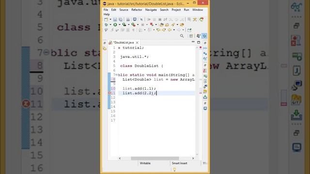 Double list in Java смотреть онлайн