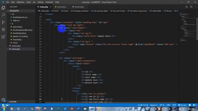 CRUD APP ( Vue.js , PHP , Axios ) смотреть онлайн