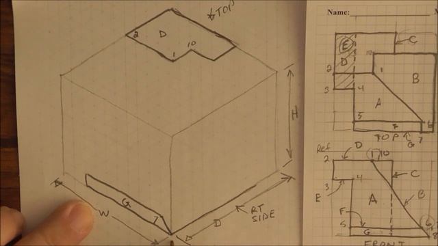 MECH100 - W2-A1 Example Problem #10 - Sketch the Isometric смотреть онлайн